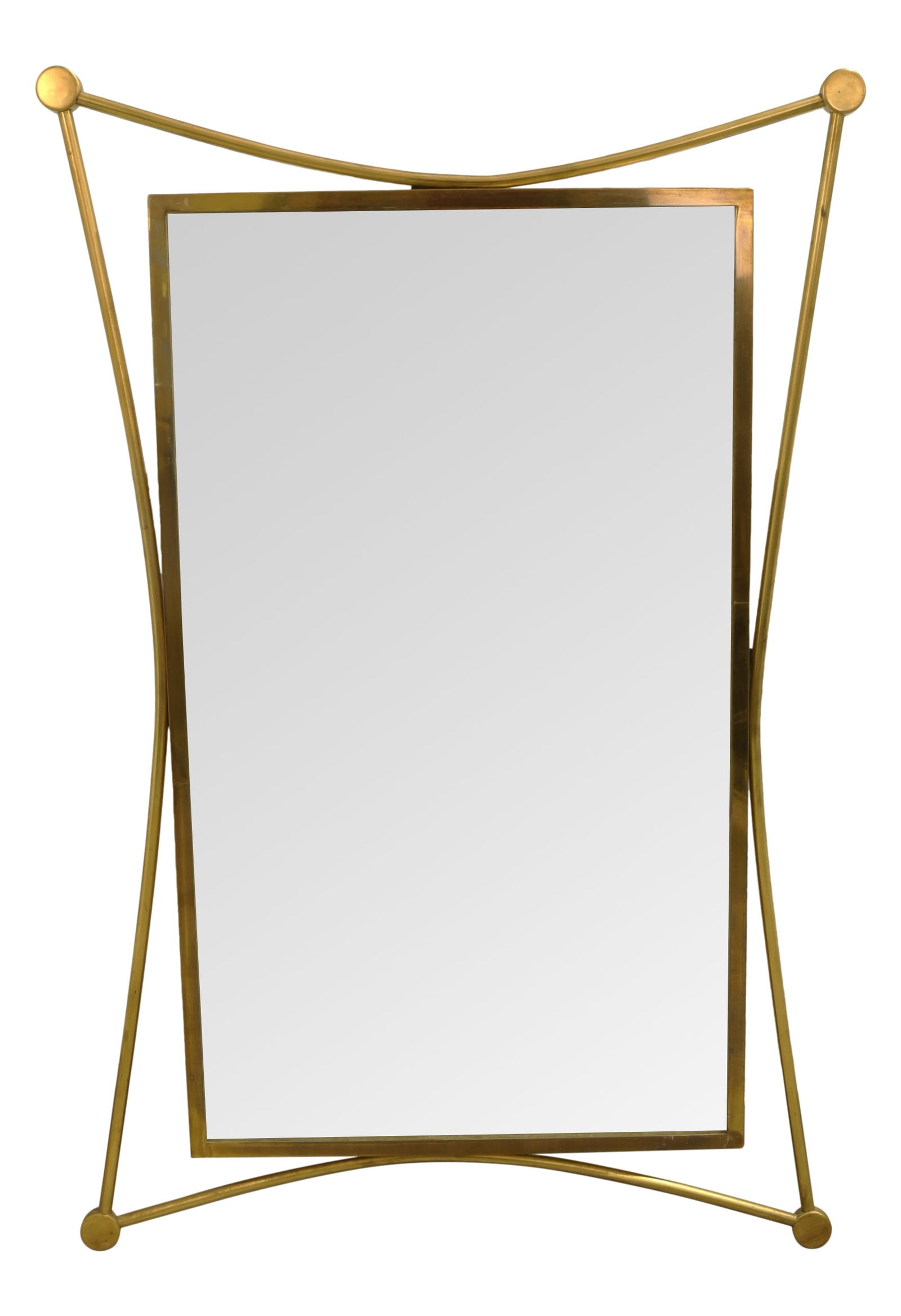 Mid Century Brass Atomic Age Mirror (1 of 4)