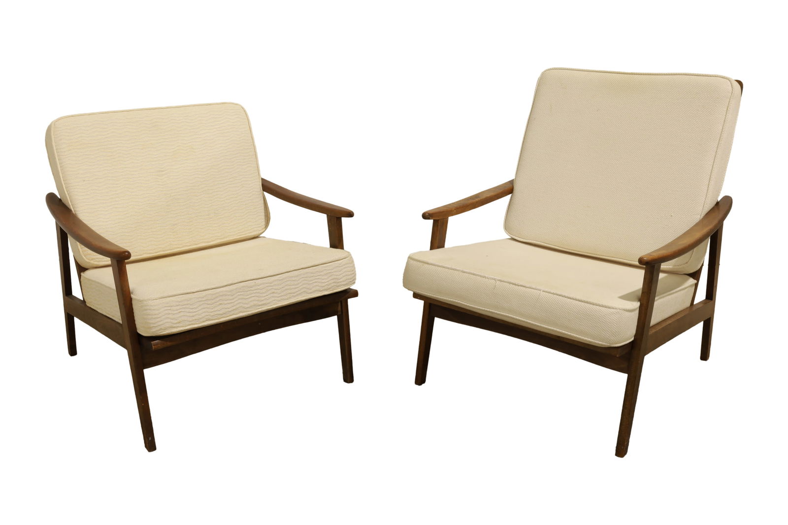 Sculpted Walnut Arm Chairs - 2 (1 of 8)