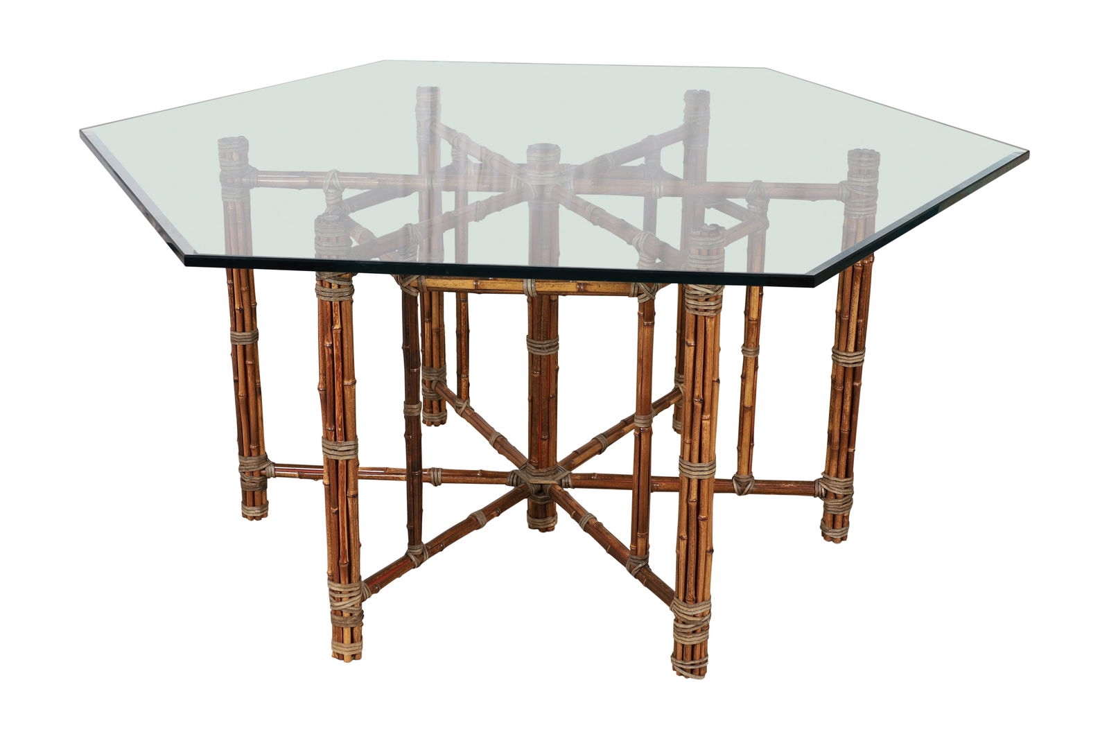 McGuire Bamboo & Glass  Dining Table (1 of 4)