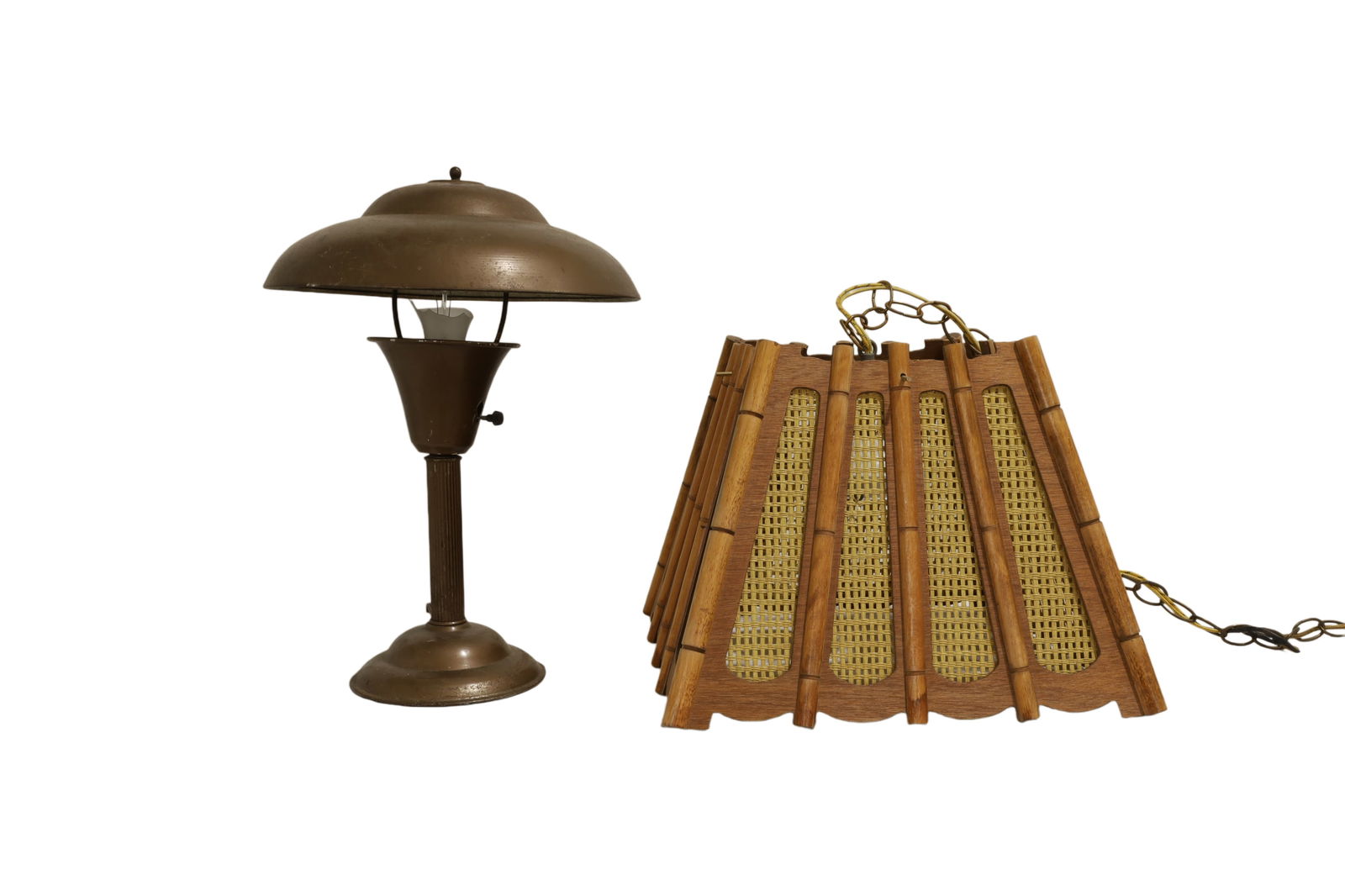 Mid Century Modern Light Fixture & Table Lamp (1 of 7)