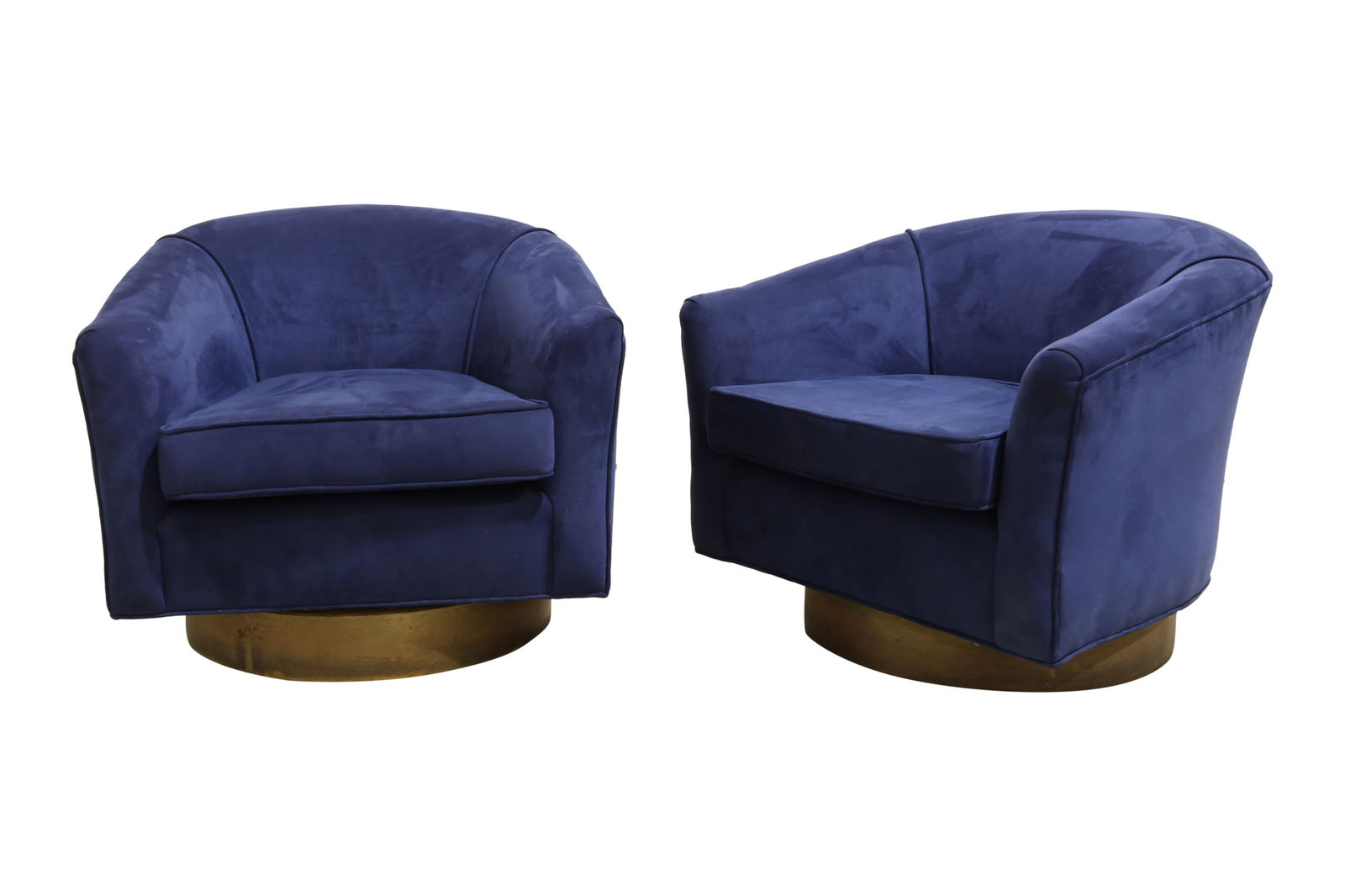 Mid Century Modern Style Swivel Chairs - Pair (1 of 8)