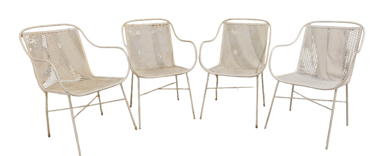 Woodard Scoop Chairs - 4: A set of 4 Woodard Scoop chairs Dimensions:38x20.5x21