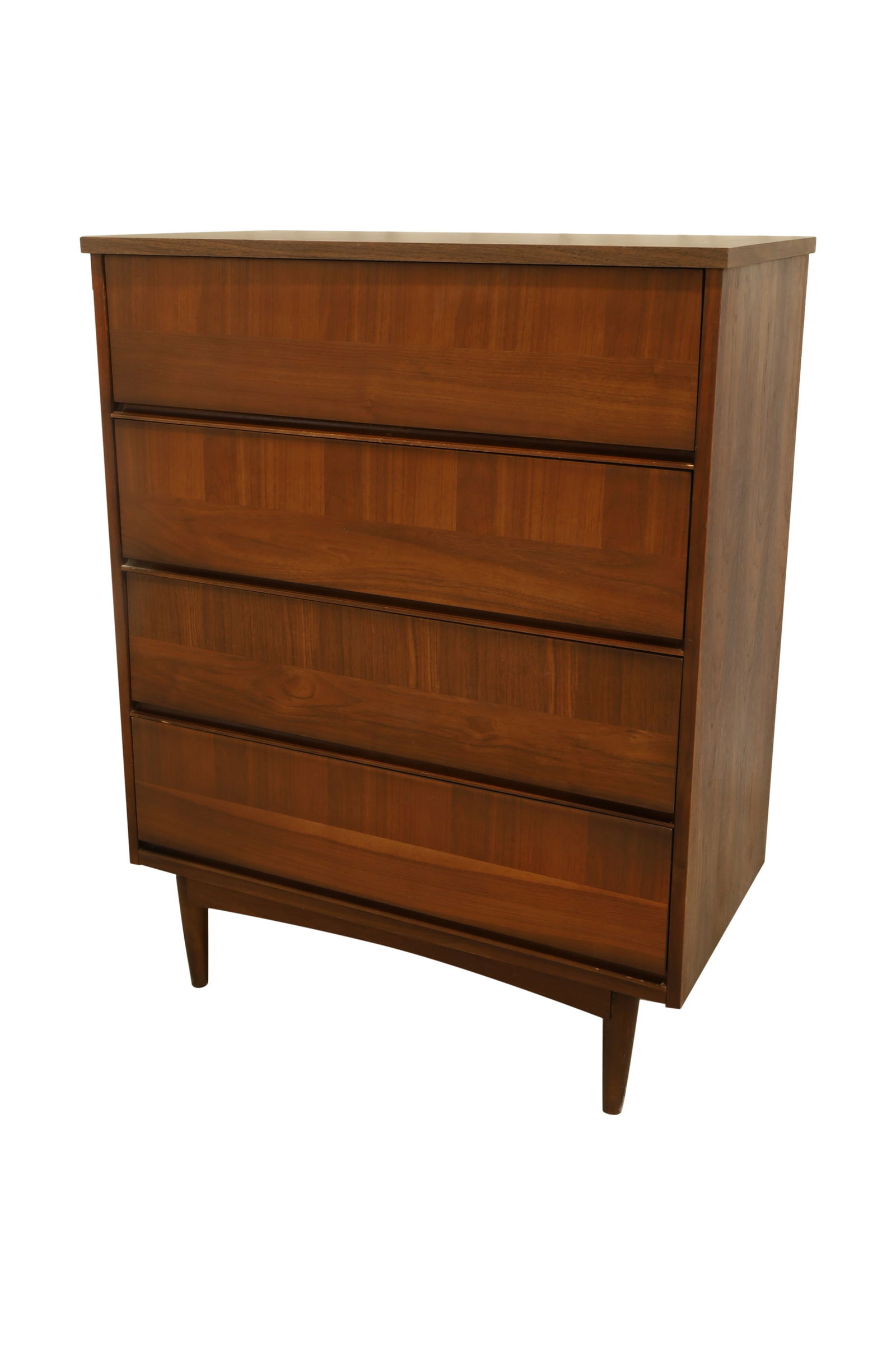 Walnut Mid Century Modern High Chest (1 of 5)