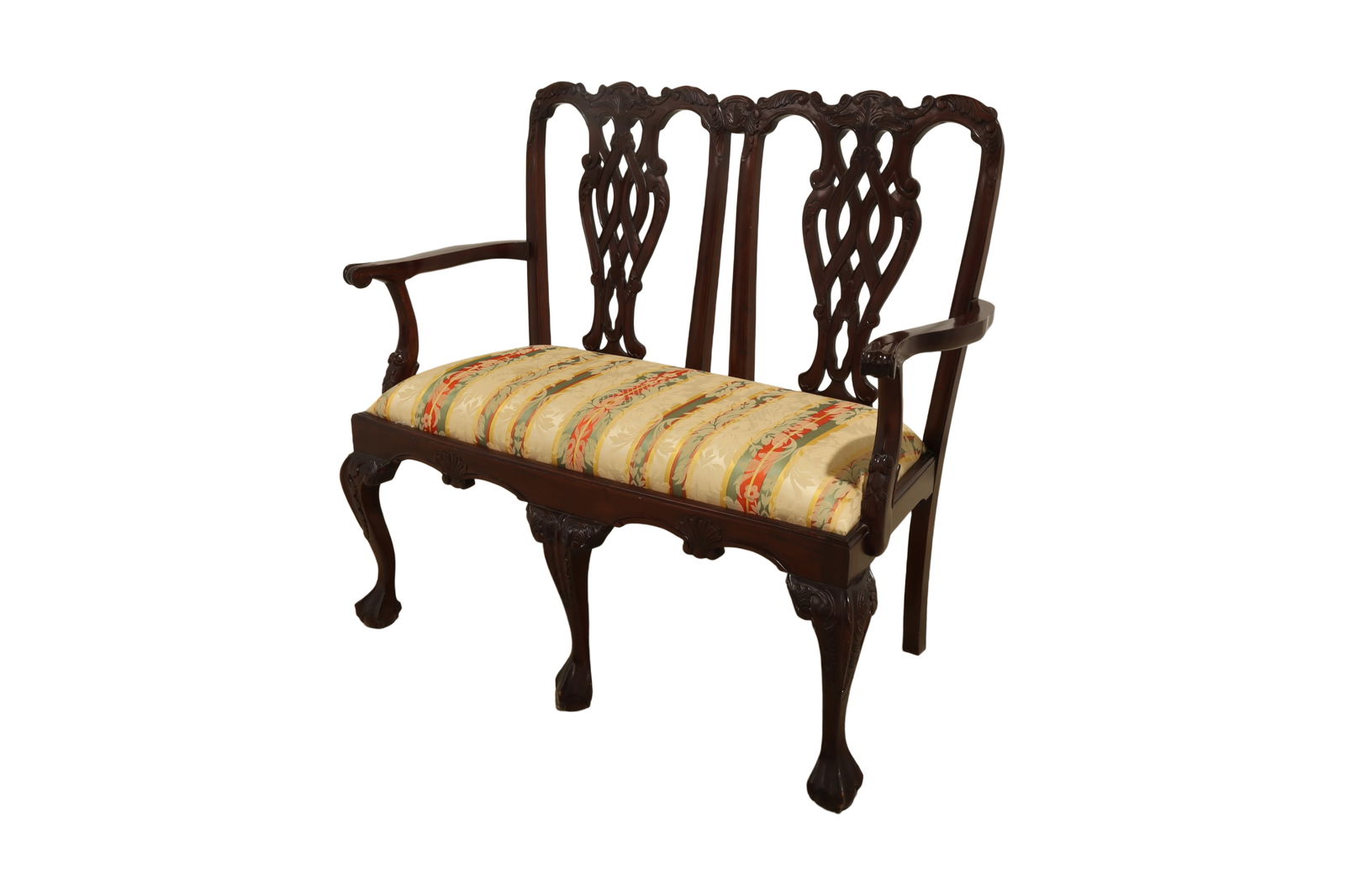 A Chippendale Style Mahogany Love Seat (1 of 14)