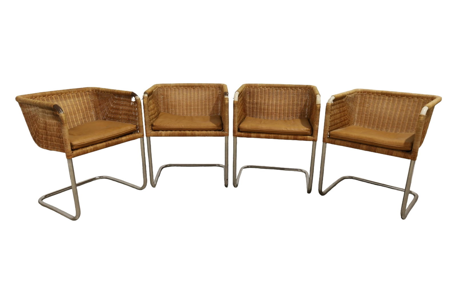 Harvey Probber Cantilever Wicker Chairs - 4 (1 of 9)