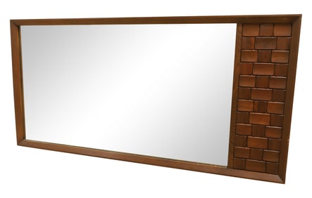 Walnut Brutalist Mirror