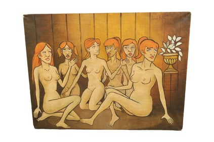 Bernard Buffet Oil on Canvas Painting