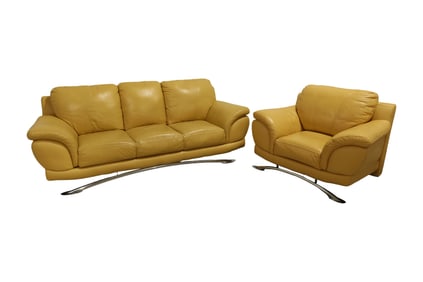 Nicoletti - Italian Leather Sofa & Chair
