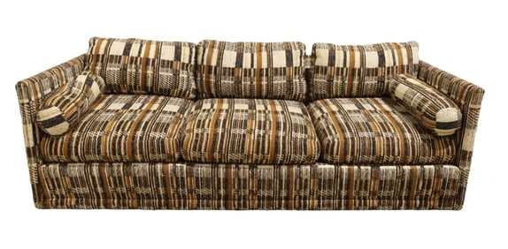 1970' Tweed Upholstered Sofa