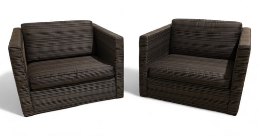 Charles Pfister signed Knoll Lounge Chairs  - Pair