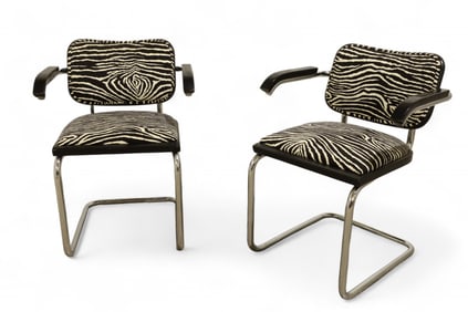 Stendig - Zebra Print  Arm Chairs - Pair