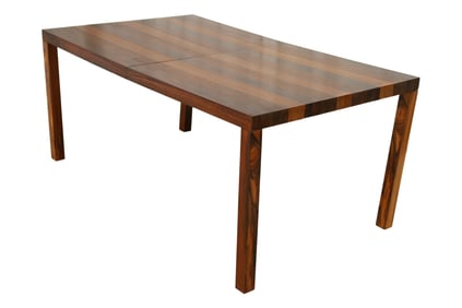 Milo Baughman Style Mixed Woods Dining Table