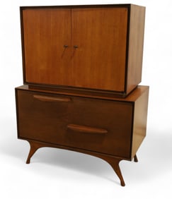 Kagan Style Sculpted Leg Tall Dresser