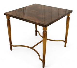 Aldo Tura Goat Skin Side Table