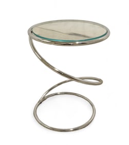 Leon Rosen - Pace Cork Screw  Chrome Table