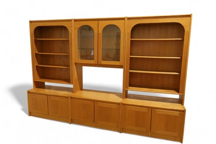 6 Piece Teak Wall Unit