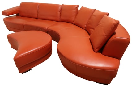 Leather Sectional Sofa - 3 Pieces