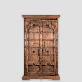 Monumental Middle Eastern Pine Armoire