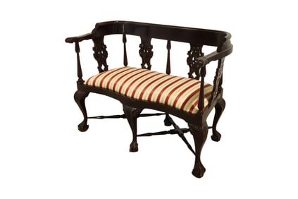 Chippendale Style Mahogany Love Seat