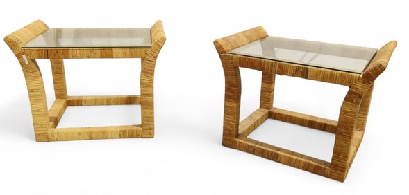Bielecky Brothers Style Side Tables - Pair