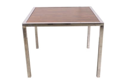 Chrome & Rosewood Game Table