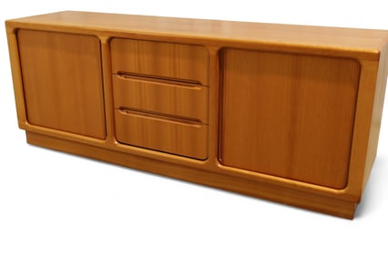 Danish Style Tambour Door Credenza