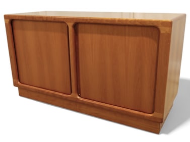 Danish Style Tambour Door Compact Credenza