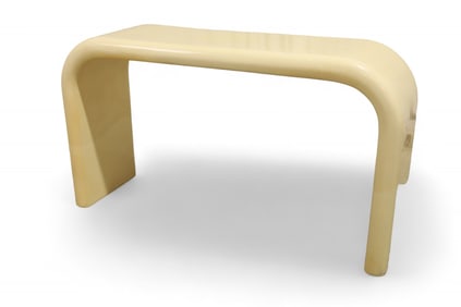 Faux Goat Skin Waterfall Console Table