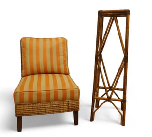 Palacek Chair & Rattan Pedestal