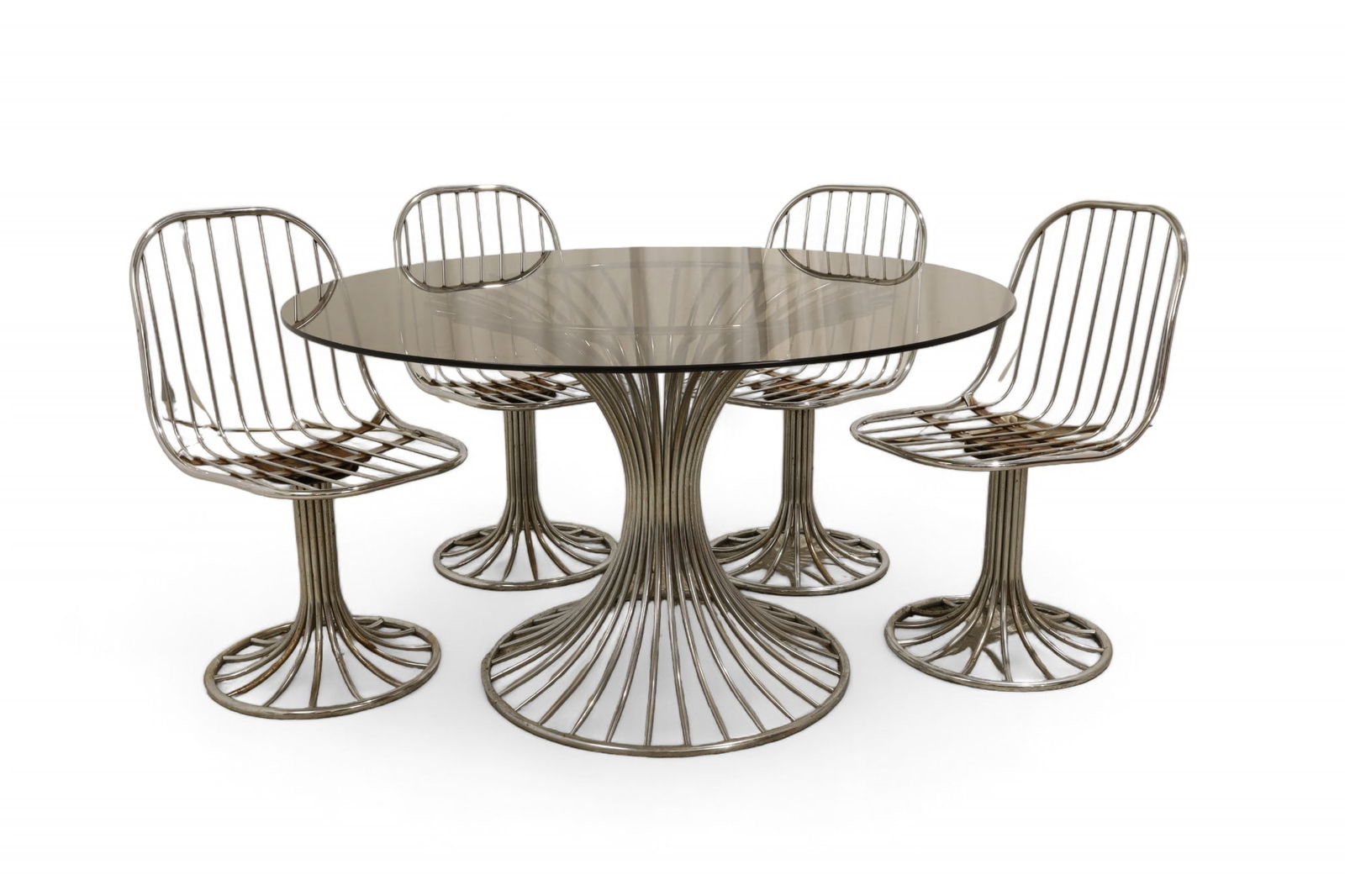 Italian Gastone Rinaldi Chrome & Glass Kitchen Set - 5 Pcs (1 of 9)