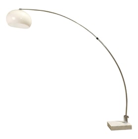 Italian Marble Base Arc Floor Lamp