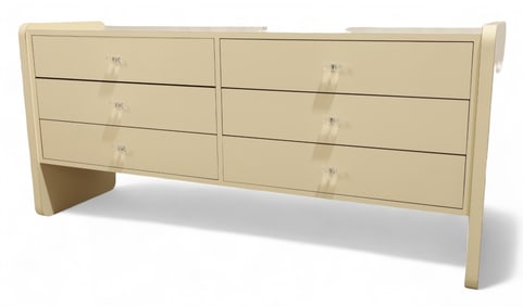 Space Age White Laminate  Long Dresser