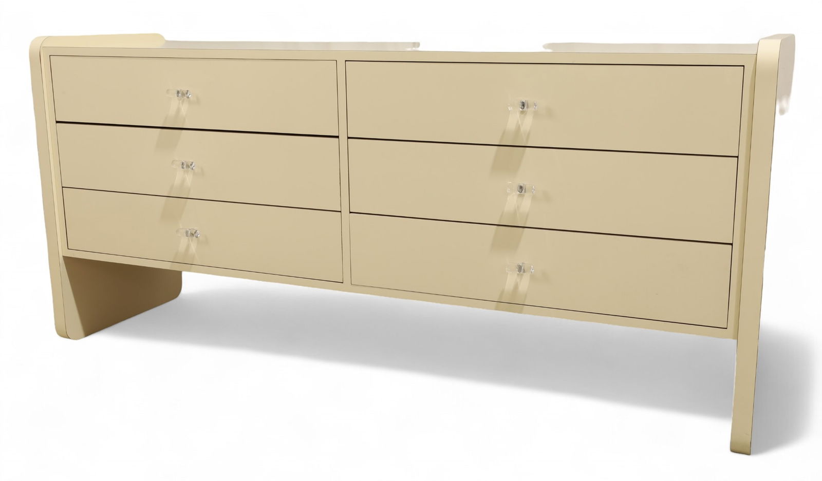 Space Age White Laminate  Long Dresser (1 of 10)