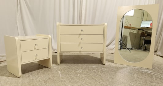 Space Age Chest, Nightstand & Mirror