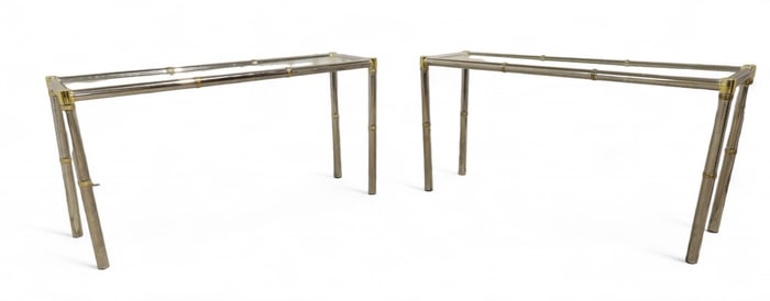 Maison Jansen Style Console Tables - Pair