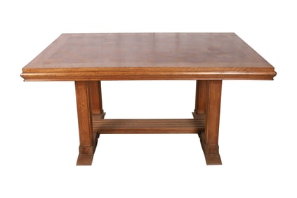Gaston Poisson - Checkerboard Oakwood Dining Table