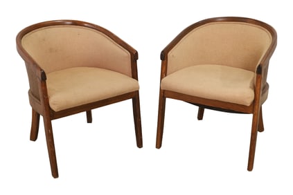 Mid Century Club Chairs - Pair