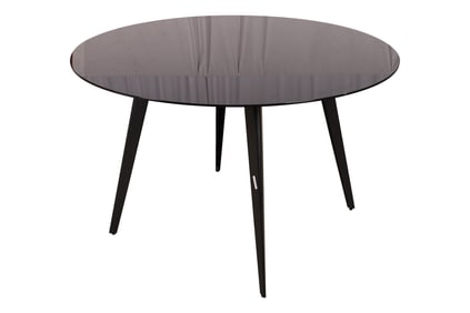 Mid Century Style Iron & Glass Kitchen Table