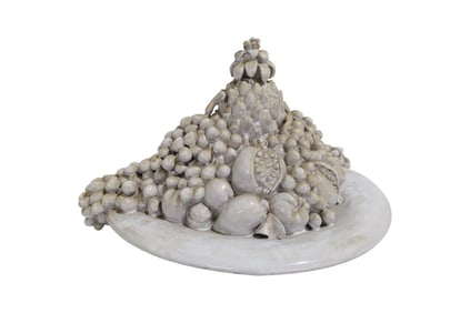 Italian White Glazed Fruit Centerpiece