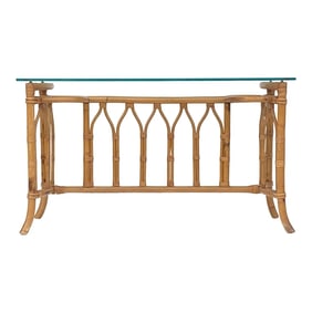 Ficks Reed Wrapped Bamboo Rattan Console