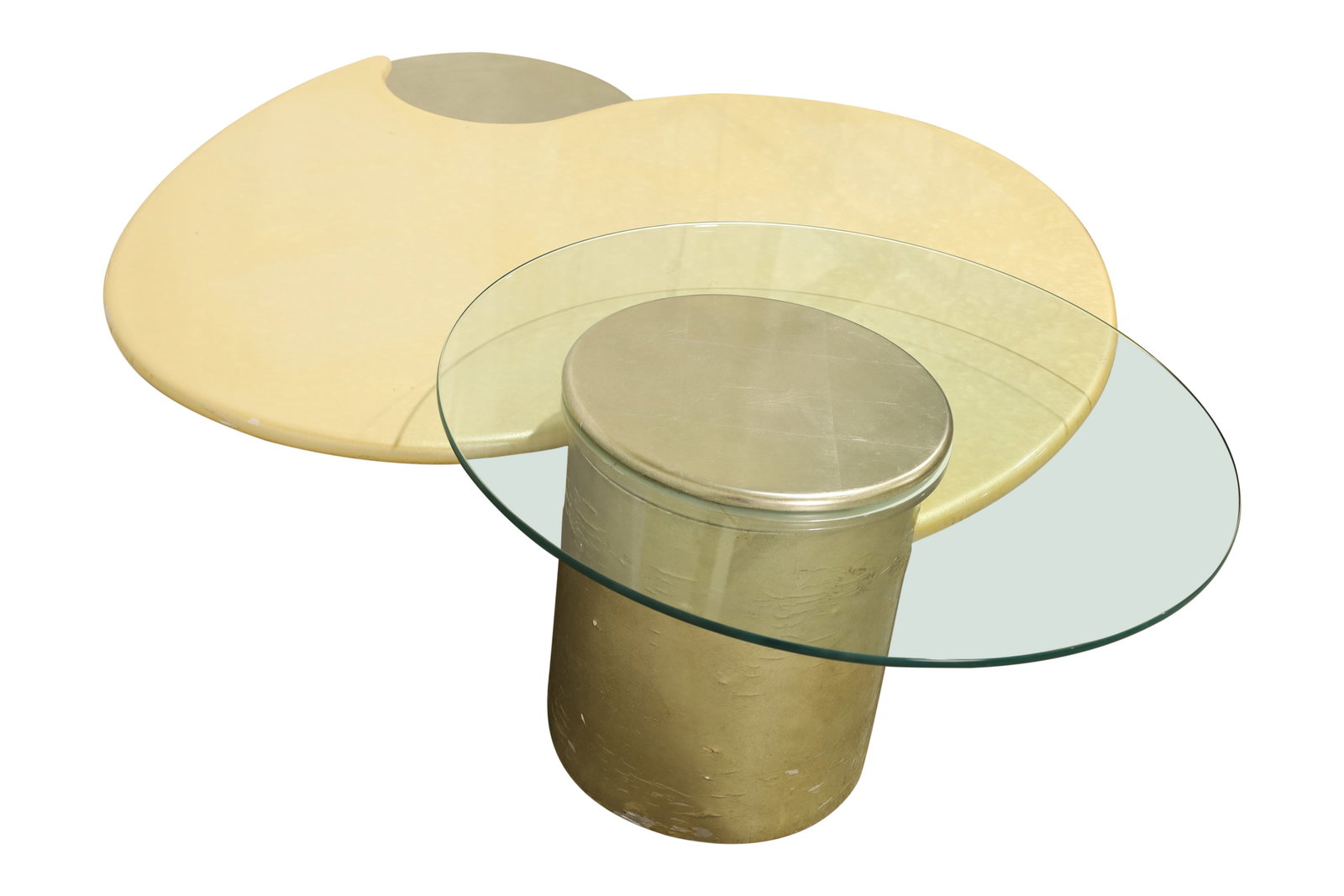 1980's Composition & Glass Coffee Table (1 of 6)