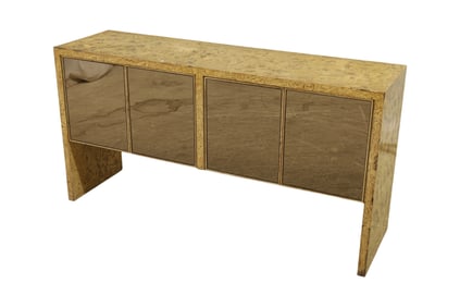 Compact Burl Style Credenza
