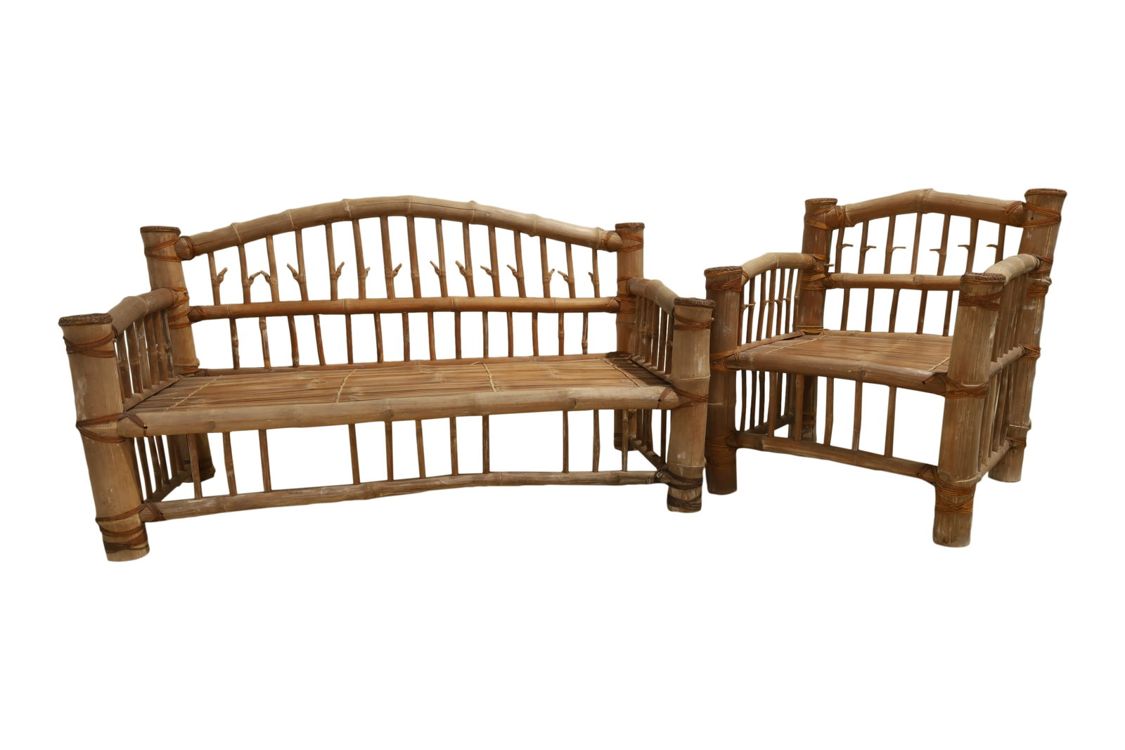 Oversized Bamboo Sofa & Arm Chair (1 of 11)