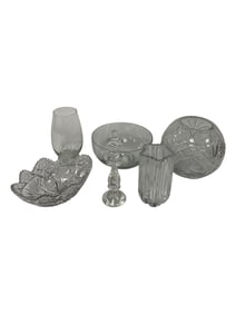 Crystal and Cut Glass - 6 Pieces