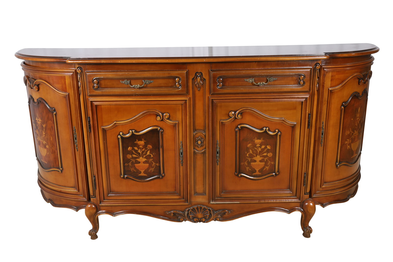 Inlaid French Style Breakfront (1 of 7)