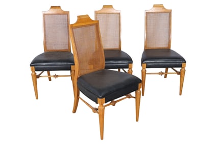 Cane Back Dining Chairs - 4