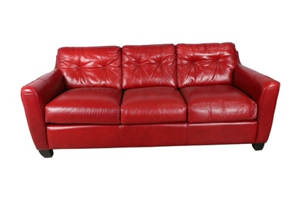 Mid Century Style Leather Sofa