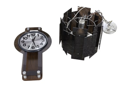 Lucite Fixture and Bulova Lucite Clock