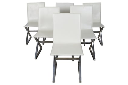 Chrome X Base Dining Chairs - 6