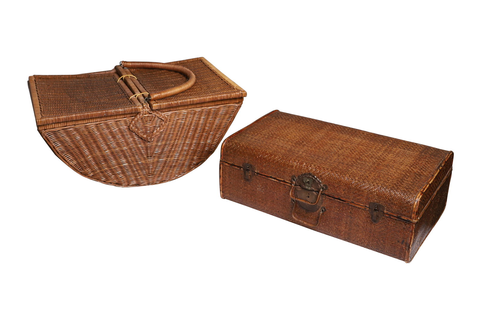 Set of  Antique Basket & Suitcase (1 of 6)